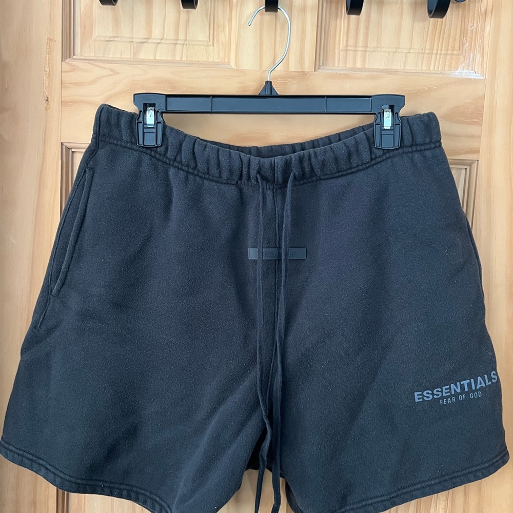 Fear of God Essentials Black Athletic Shorts